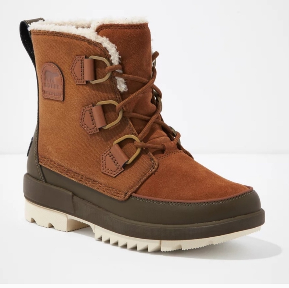 SOREL TIVOLI IV WP SIZE 8 New!!! Velvet Tan and Olive Green Winter Boots